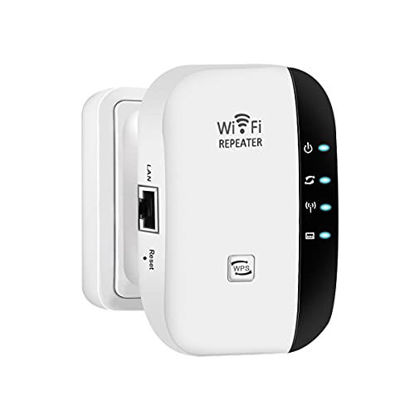 Picture of WiFi Extender,WiFi Repeater,WiFi Signal Booster Up to 2640 Sq.Ft and 300Mbps, 1-Tap Setup, Repeater with Long Range Amplifier with Ethernet Port,Support AP/Repeater Mode and WPS Function