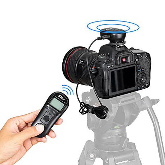 Picture of LHOTSE Wireless Interval Meter Remote Shutter Release Control Delay Timer is Suitable for Canon EOS T6 T7 80D 70D 60D 60Da 77D T7i T6i T6s SL2 SL1 T5 T3 T5i T4i T3i T2i T1i M6 and More Canon Cameras