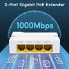 Picture of 【Upgrade】 SODOLA 4 Port Gigabit PoE Extender, IEEE 802.3 af/at PoE Repeater, 1000Mbps, 1 PoE in 3 PoE Out, Plug and Play, Wall & Din Rail Mount POE Passthrough Switch for Security Systems IP Camera