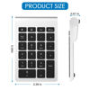 Picture of Foloda Bluetooth Number Pads for Laptop: 22 Keys Wireless Financial Accounting Numeric Keypad, External 10 Keys Numpad Keyboard for Computer Surface Pro Notebook,Desktop