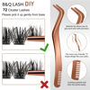 Picture of DIY Lash Extension Kit B02 Lash Cluster B&Q DIY Eyelash Extension Kit Individual Lashes Eyelash Clusters with Mascara Brush Eyelash Glue Remover Lash Applicators for DIY Eyelashes Extensions (Kit,B02)