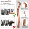 Picture of DIY Lash Extension Kit B10 Lash Cluster B&Q DIY Eyelash Extension Kit Individual Lashes Eyelash Clusters with Mascara Brush Eyelash Glue Remover Lash Applicators for DIY Eyelashes Extensions (Kit,B10)