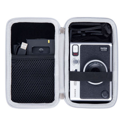 Picture of khanka Hard Carrying Case Compatible with Fujifilm Instax Mini Evo Instant Camera