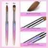 Picture of Saviland 4pcs Acrylic Nail Brush Set - Size 10/12/14/16 Acrylic Nail Brushes for Acrylic Application, Professional Acrylic Nail Supplies Acrylic Brushes for Nails Extension & 3D Nail Carving