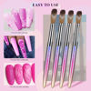 Picture of Saviland 4pcs Acrylic Nail Brush Set - Size 10/12/14/16 Acrylic Nail Brushes for Acrylic Application, Professional Acrylic Nail Supplies Acrylic Brushes for Nails Extension & 3D Nail Carving