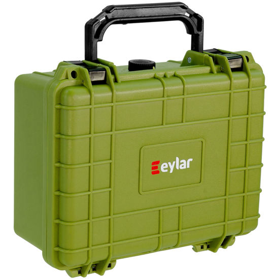 Picture of Eylar Protective Camera Hard Case Water & Shock Proof w/Foam, TSA Standards 9.12 inch 7.56 inch 4.37 inch (OD Green)