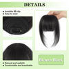 Picture of NAYOO Bangs Hair Clip in Bangs 100% Real Human Hair Extensions French Bangs Clip on Hair Bangs for Women Fringe with Temples Hairpieces Curved Bangs for Daily Wear