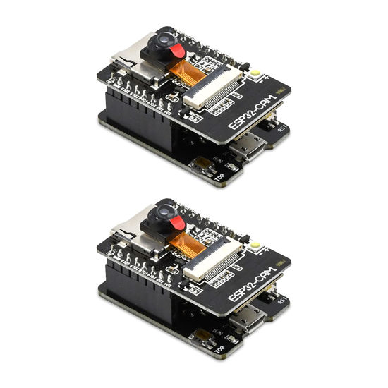 Picture of 2PCS ESP32-CAM-MB, Aideepen ESP32-CAM W BT Board ESP32-CAM-MB Micro USB to Serial Port CH-340G with OV2640 2MP Camera Module Dual Mode