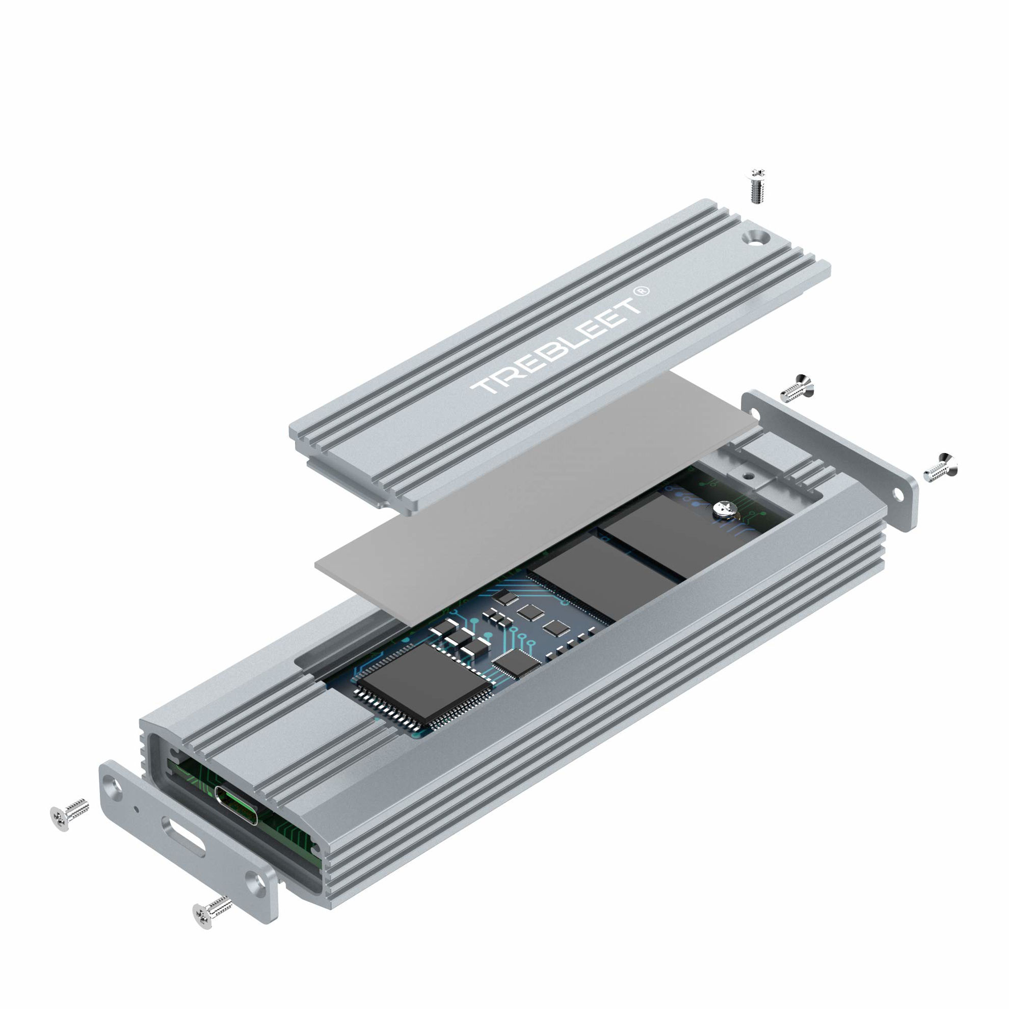 Getuscart Trebleet M Nvme Ssd Enclosure Type C To Nvme Pcie M Key Solid State Drive Usb C