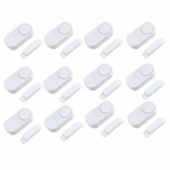 Picture of Hiistar Wireless Entry Home Door Window Burglar Alarm, Security Alarm System Magnetic Sensor (Home Alarm 12 pcs)