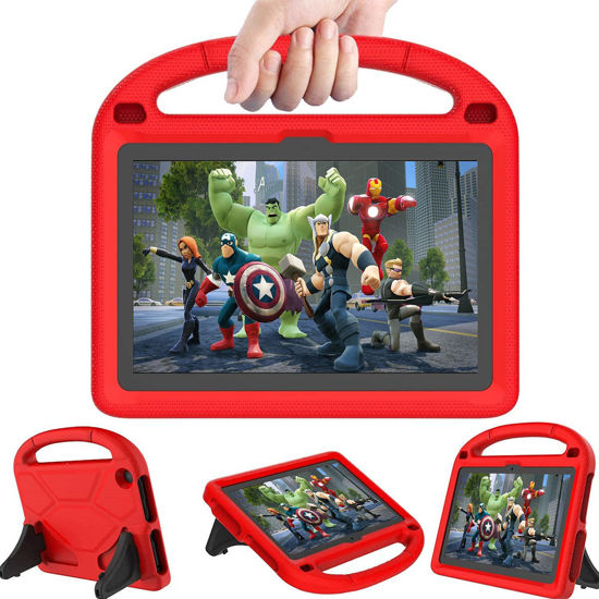 Picture of All-New Ｈ Ｄ10 Tablet Case for Kids(11th Generation,2021 Release)-DICEKOO Lightweight Shockproof Case with Handle Stand - Red