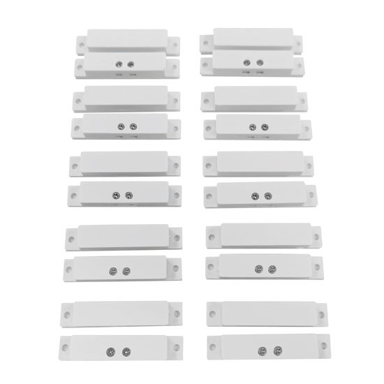 Picture of 10 Sets Pack of Wired Surface Mounted Alarm Magnetic Contacts Door Window Reed Switch Sensor with Double Side Tape