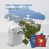 Picture of TESSAN Brazil Power Adapter, US to Brazil Travel Plug with 4 American Outlets 3 USB Charger (1 USB C Port), Type N Adaptor for USA to Brazilian Brazil