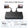 Picture of ACASIS KVM Switch,USB 3.0 Switcher 2 Computers Share 4 USB 3.0 Ports for Mouse, Keyboard,Printer and More,USB Switch Compatible with Mac/Windows/Linux