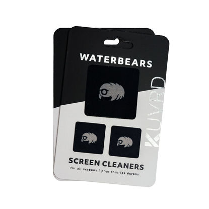 Picture of KUVRD Waterbear - Universal Screen Cleaners - Teeny Tiny Cleaning Tools for Your Lenses & Screens - 2-Pack - (2-PAD Sets)