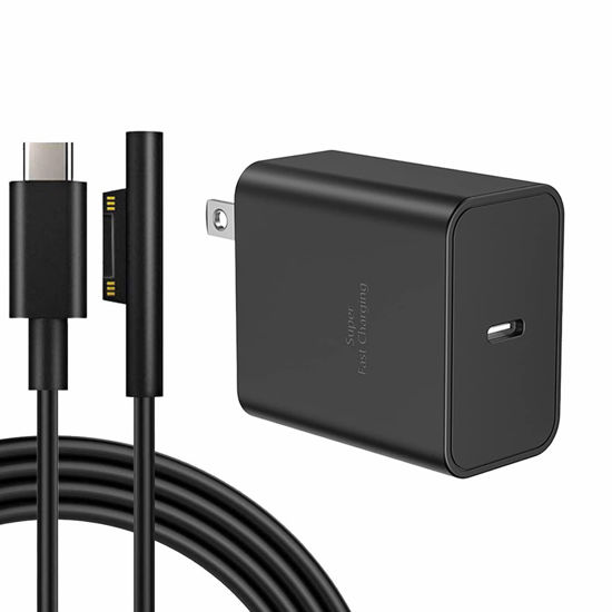 Picture of 45W USB C Charger for Microsoft Surface Pro, Sisyphy Super Fast Charger with 6ft Surface Cable, GaN Tech PD3.0 QC3.0 PPS, Compatible for Surface Pro Surface Go and More USB C Laptops and Phones