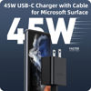 Picture of 45W USB C Charger for Microsoft Surface Pro, Sisyphy Super Fast Charger with 6ft Surface Cable, GaN Tech PD3.0 QC3.0 PPS, Compatible for Surface Pro Surface Go and More USB C Laptops and Phones