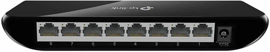 Picture of TP-Link 8 Port Gigabit Ethernet Network Switch | Plug and Play | Desktop or Wall-Mount | Plastic Case Ethernet Splitter | Fanless | Traffic Optimization | Unmanaged (TL-SG1008D)