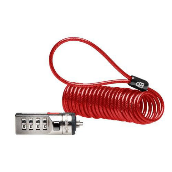 Picture of Kensington Portable Combination Cable Lock for Laptops and Other Devices - Red (K64671AM)