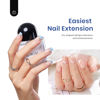 Picture of Beetles Gel Nail Kit Easy Nail Extension Set 240Pcs Shaped Clear Extra Short Coffin Nail Tips 5 in 1 Mutipurpose Nail Glue Base Uv Led Nail Lamp Acrylic Nail Clipper for Nail Art DIY Home