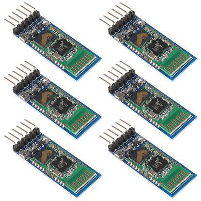 Picture of Coliao 6pcs HC-05 Bluetooth Module Serial Wireless RF Transceiver Master Slave Integrated Bluetooth Module 6 Pin Wireless Serial Port Communication BT Module