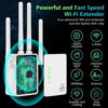 Picture of WiFi Extender Signal Booster Up to 5000sq.ft and 45 Devices, WiFi Range Extender, Wireless Internet Repeater, Long Range Amplifier with Ethernet Port, Access Point, 1-Key Setup, Alexa Compatible