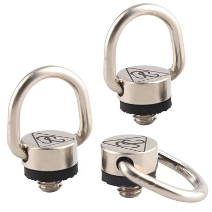 Picture of Danger Buddies Camera Carabiner Clip D-Ring - Easily Attach a Carabiner to your Camera with this 1/4-20 Tripod Mount D-Ring (3-Pack)