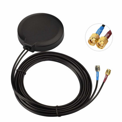 Picture of Bingfu 4G LTE Cellular GPS Adhesive Magnetic Mount Antenna for Vehicle Car Truck Bus Van 4G LTE GPS Tracker Real Time Tracking Mobile DVR Security Camera Video Recorder Industrial Gateway Modem Router