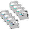 Picture of 8-Pack Anycolor M-K231 Label Tape Replacement for Brother P Touch M Tape M231 M-231 MK231 M-K231s 12mm 0.47 White M Tape for Label Maker PT-M95 PT-75 PT-70 PT-65 PT-45 85, Black on White