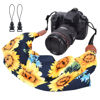 Picture of LIFEMATE Scarf Camera Strap,DSLR Camera Strap Universal Neck Strap,Fabric of Bohemia Floral Scarf Camera Strap (Sunflowers in Dark Blue)