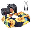 Picture of LIFEMATE Scarf Camera Strap,DSLR Camera Strap Universal Neck Strap,Fabric of Bohemia Floral Scarf Camera Strap (Sunflowers in Dark Blue)