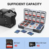 Picture of HEIYING SD Card Holder for Memory SD Card and Micro SD Card, Portable SD SDHC SDXC Micro SD Card Holder Case with 40 SD Cards Slots & 40 Micro SD Cards Slots.