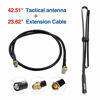 Picture of ABBREE Tactical Antenna 42.5Inch SMA-Female Dual Band 144/430Mhz Foldable Compatible with 23.6 Inch Coaxial Cable Compatible with UV-5R UV-82HP BF-F8HP GT-3TP Ham Two Way Radio