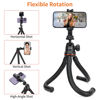 Picture of UURIG Camera Tripod, Phone Tripod Stand with Holder, Adjust 360° Ball Head, Bendable Vlogging Tripod for iPhone 13 Pro Max XS Max X 8 Samsung Canon Nikon Sony Cameras