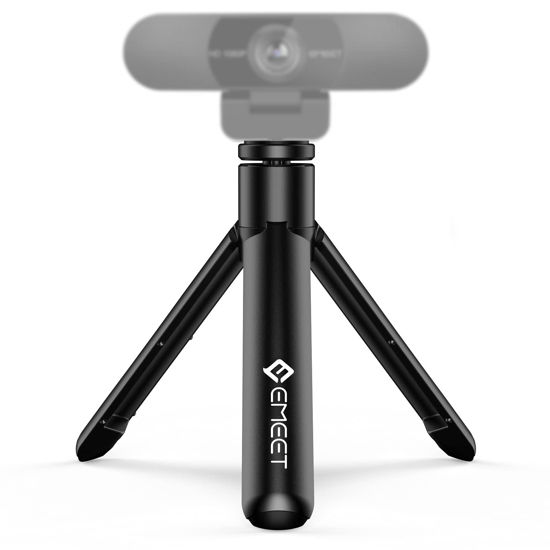 Picture of Webcam Tripod, EMEET Professional Webcam Mini Tripod, Portable & Lightweight, Adjustable Height from 5.7-12.2 in, Stable Use, Universal Compatible for Most Webcams/Phones/GoPros/Mirrorless Cameras