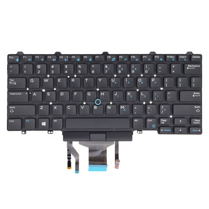 Picture of TLBTEK Backlight Keyboard Replacement with Pointer Compatible with Dell Education E5450 E5470 E5480 E7450 P40G E7470 E7480,Latitude 14 5480 5488 5490 5491 7480 7490 Series Laptop