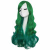 Picture of Rbenxia Curly Cosplay Wig Long Hair Heat Resistant Spiral Costume Wigs (Gradient Green)