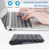 Picture of Bluetooth Number Pad, Acedada Portable Slim 22-Key Wireless Bluetooth Numeric Keypad for Financial Accounting Data Entry, Advanced 10 Key for Laptop, Notebook, Desktop, PC, Surface Pro, etc - Black