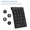 Picture of Bluetooth Number Pad, Acedada Portable Slim 22-Key Wireless Bluetooth Numeric Keypad for Financial Accounting Data Entry, Advanced 10 Key for Laptop, Notebook, Desktop, PC, Surface Pro, etc - Black