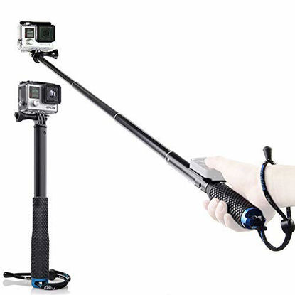 Picture of Extendable Selfie Stick Pole Monopod for GoPro HERO8 Hero7 6 5 4 3+ SJCAM SJ4000 XIAOMI Yi 4K Action Camera Surfing Diving Accessories(Blue)