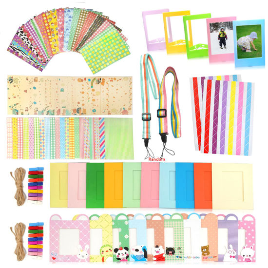 Picture of GEMHOPE 312 Pcs Accessories, Colorful Mini 11 Accessories, Compatible with Mini 9 8 90 70 11 12, Include Mini Sticker for 2.1x3.3 Film, Desk Frames