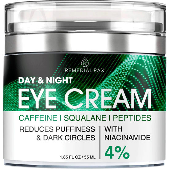 Picture of REMEDIAL PAX Eye Cream for Dark Circles and Puffiness, Bags Under Eyes Treatment, Anti-Aging Collagen Eye Cream for Wrinkles, Day & Night Caffeine Eye Cream with Niacinamide Dimethicone