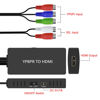 Picture of Dingsun Component to HDMI Converter, YPbPr/RGB+R/L to HDMI Converter Adapter, Support 720P/ 1080P for DVD, VSH, Blu-Ray Player, Wii, PS2/PS3, Xbox 360, Gamecube and More (Female)