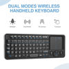 Picture of Rii K06 Mini Bluetooth Keyboard,Backlit 2.4GHz Wireless Keyboard with IR Learning, Portable Lightweight with Touchpad Compatible with Android TV Box,Mac,Windows (Bluetooth and 2.4G Version)