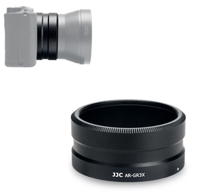 Picture of JJC AR-GR3X Lens Filter Adapter for Ricoh GR IIIx GRIIIx GR3x Digital Camera with GT-2 Tele Conversion Lens Replaces Ricoh GA-2 Lens Adapter, Compatible with 49mm Filter