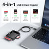 Picture of UGREEN USB C SD Card Reader 4-in-1 Memory Card Adapter External SD Micro SD MS CF Compact Flash Camera Card Reader Compatible with Steam Deck, Hubs, MacBook Mini 2023/Pro, iPad, etc