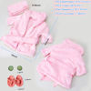 Picture of 5PCS Newborn Photography Outfits, DISTART Baby Hooded Plush Towel Cotton Bathrobes Bath Towel Outfit with Slippers Photo Props for Girl Shower Photo Shoot Gift (Pink)