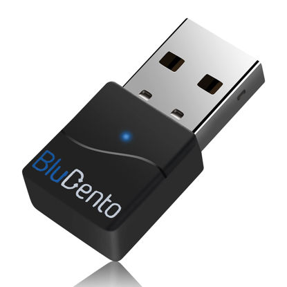 Picture of BluDento T1 USB Bluetooth 5.2 Audio Transmitter Adapter for Connecting Bluetooth Headphones to PS4/5, Switch, Desktop PC, aptX Adaptive aptX HD aptX Low Latency Audio Dongle