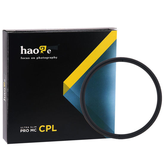 Picture of Haoge 77mm MC CPL Multicoated Circular Polarizer Polarizing Lens Filter for Canon 70-200mm f/2.8L, 17-40mm f4L, 100-400mm f/4.5-5.6L, 24-105mm f/3.5-5.6, 24-105mm f/4L is, 24-70mm f/4L Lens