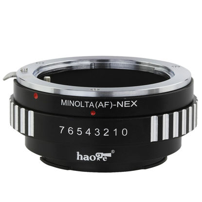 Picture of Haoge Lens Mount Adapter for Sony Alpha A-Type Minolta MAF AF Mount Lens to Sony E Mount NEX Camera as a3000 a3500 a5000 a5100 a6000 a6400 a6500 A7 A7R A7S A7II A7RII A7SII A7III A7RIII A9 VG30 FS7